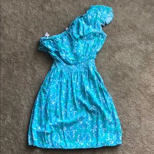 Lilly Pulitzer ruffle one shoulder dress
